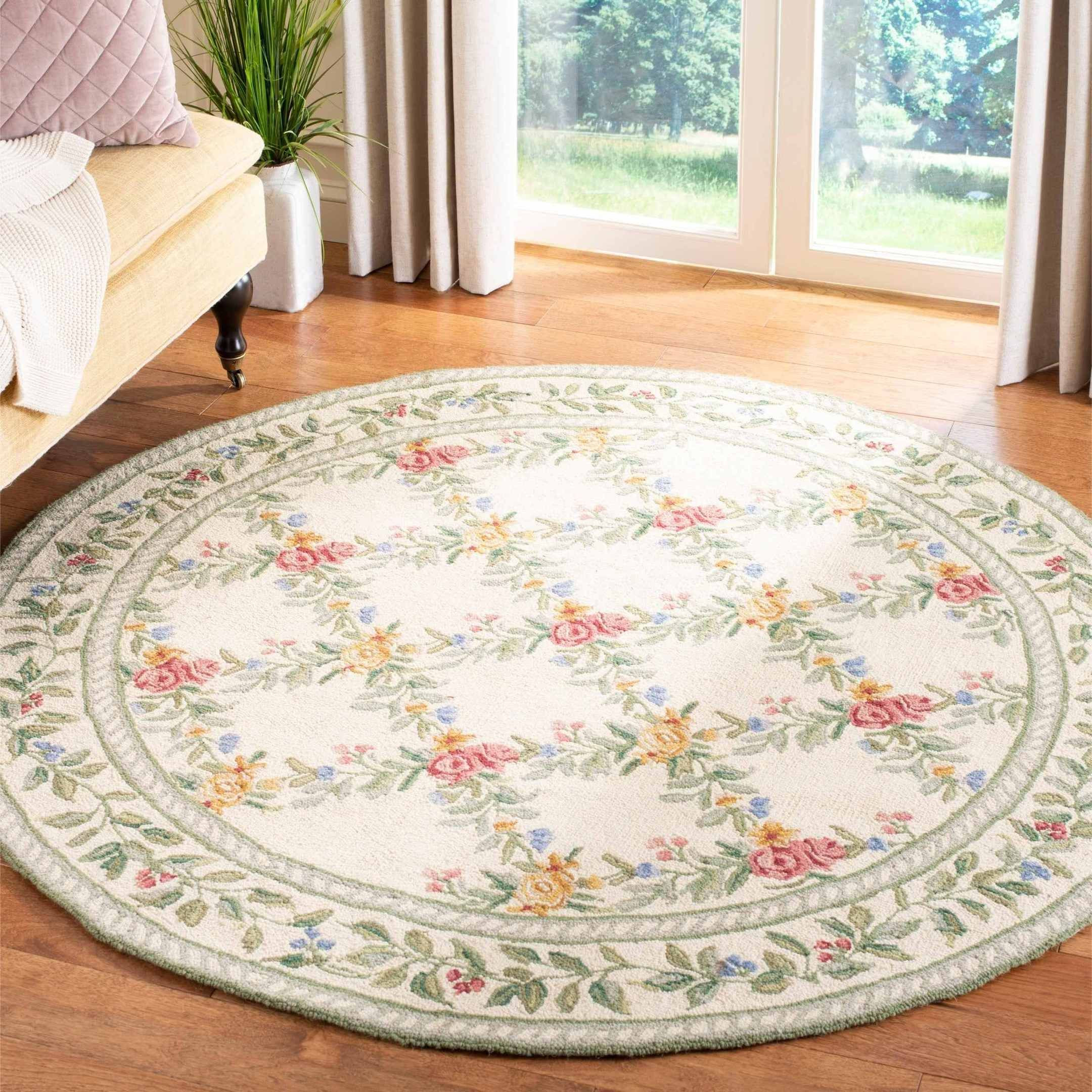 Flower Round Rug Carpet Bedroom Livingroom Home Decor
