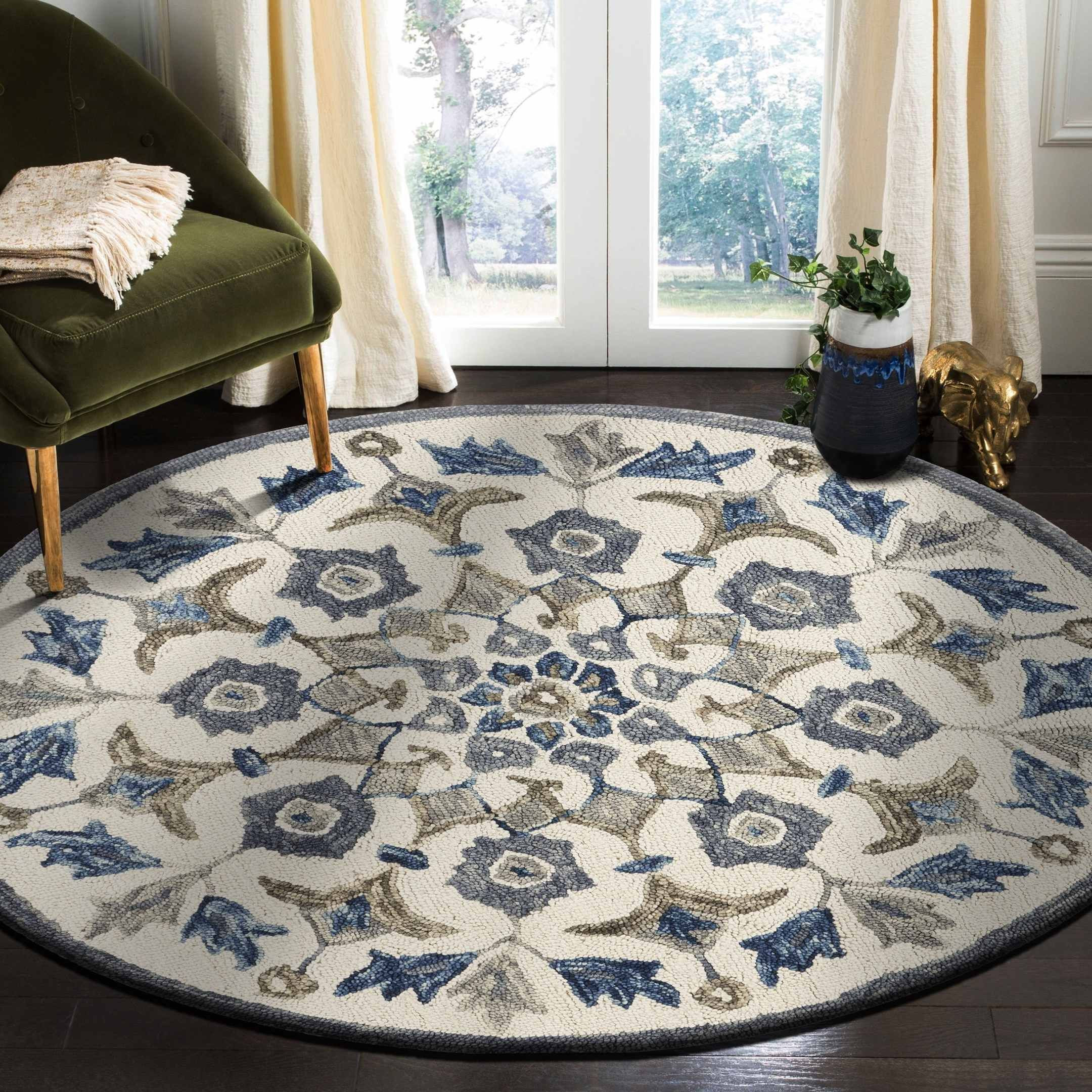 Flower Round Rug Carpet Bedroom Livingroom Home Decor