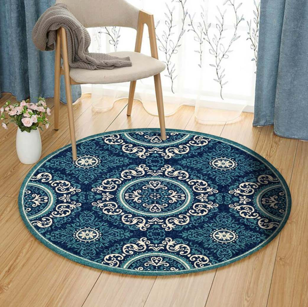 Flower Round Rug Carpet Bedroom Livingroom Home Decor