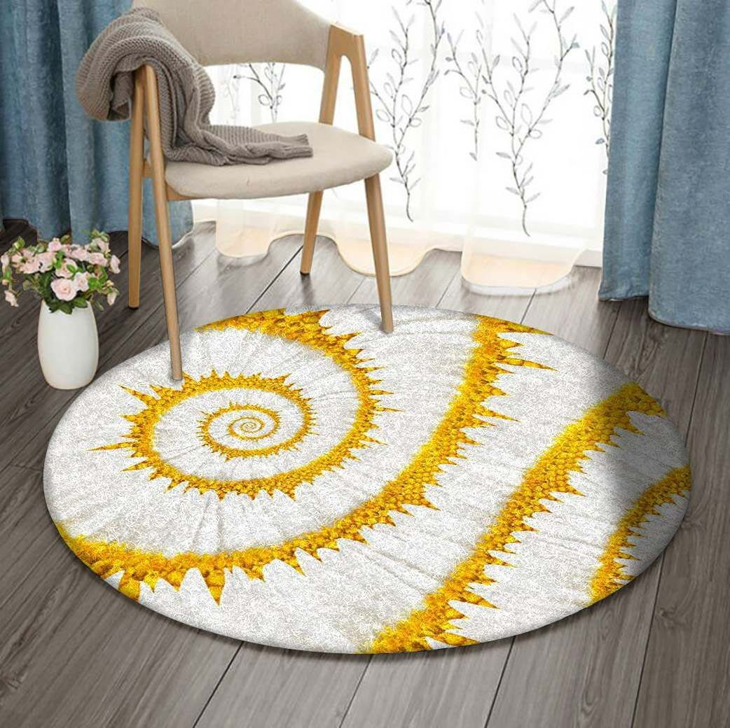 Flower Round Rug Carpet Bedroom Livingroom Home Decor