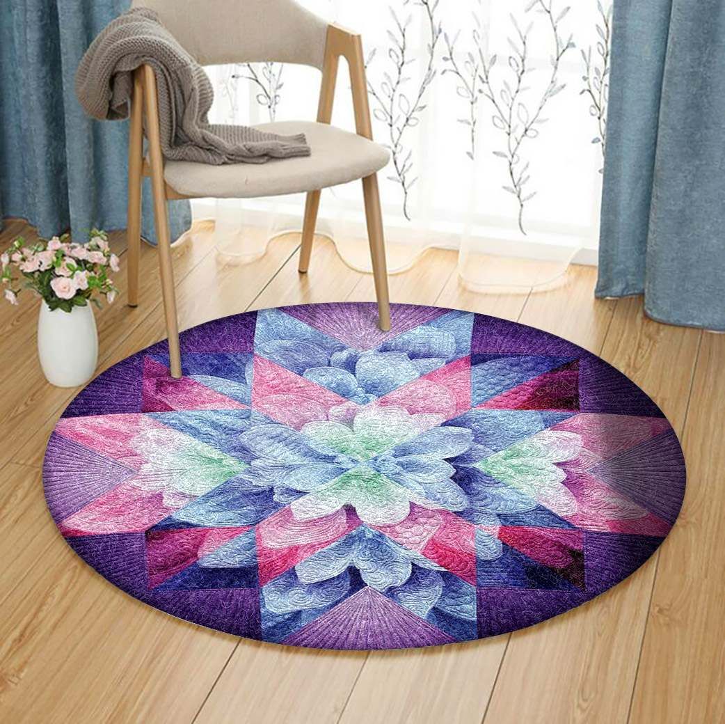 Flower Round Rug Carpet Bedroom Livingroom Home Decor