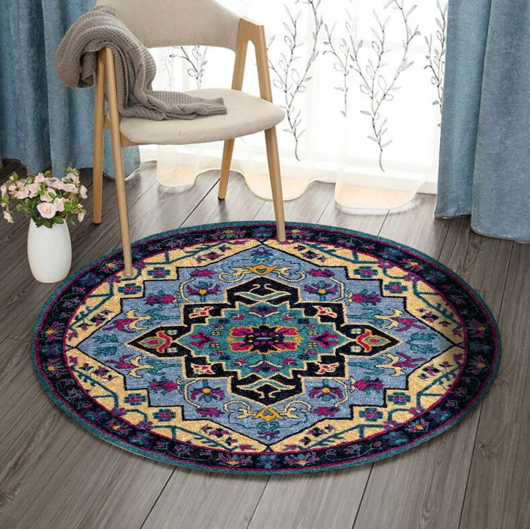 Flower Round Rug Carpet Bedroom Livingroom Home Decor