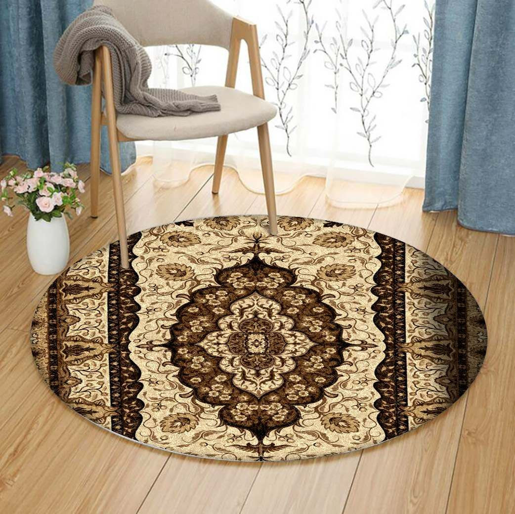 Flower Round Rug Carpet Bedroom Livingroom Home Decor