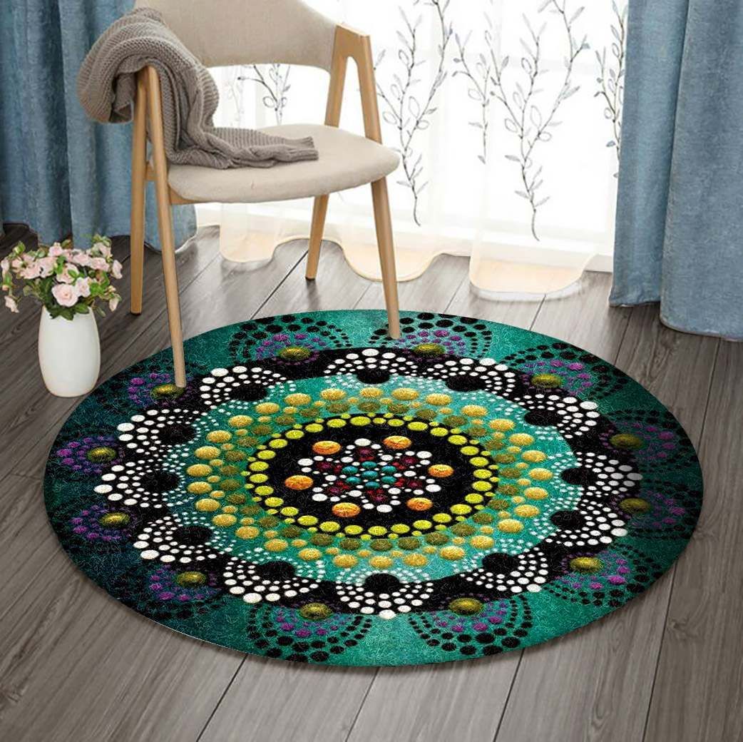 Flower Round Rug Carpet Bedroom Livingroom Home Decor