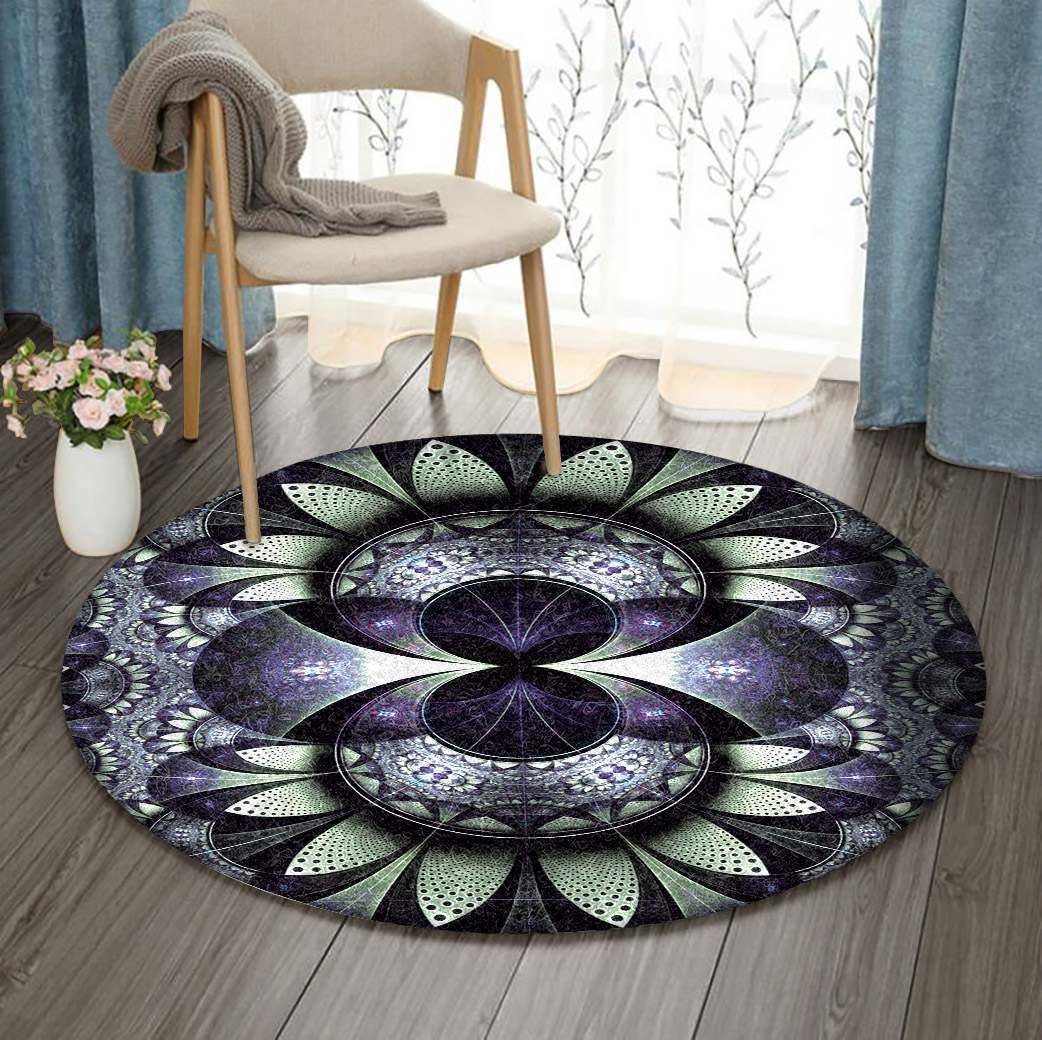 Flower Round Rug Carpet Bedroom Livingroom Home Decor