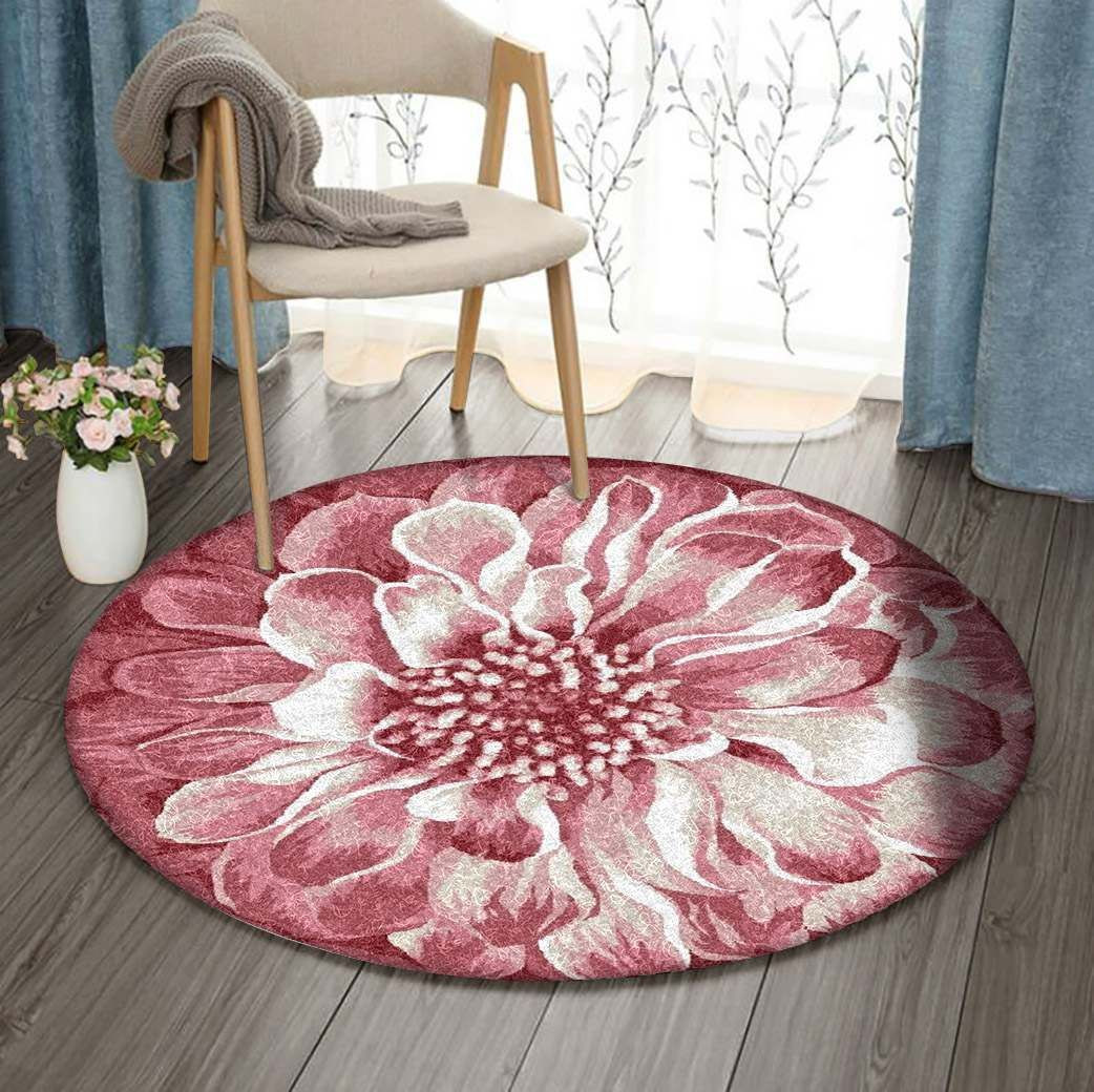 Flower Round Rug Carpet Bedroom Livingroom Home Decor