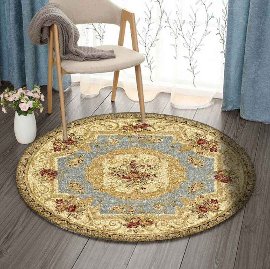 Flower Round Rug Carpet Bedroom Livingroom Home Decor