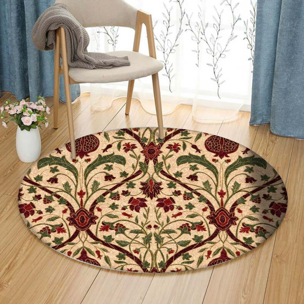 Flower Round Rug Carpet Bedroom Livingroom Home Decor
