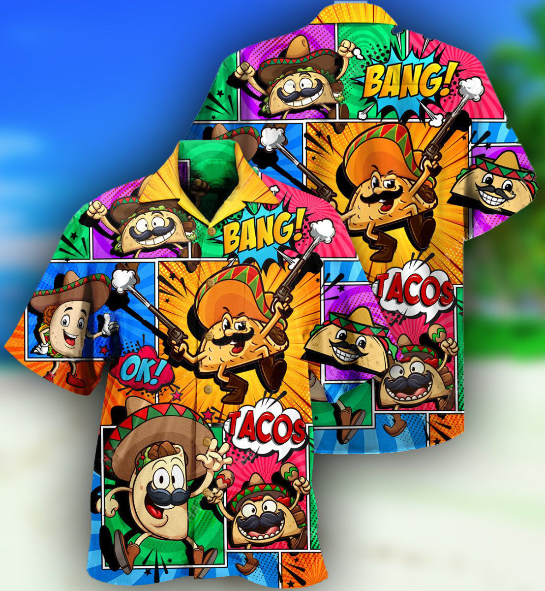 Food All You Nees Is Love And Tacos Hawaiian Shirt