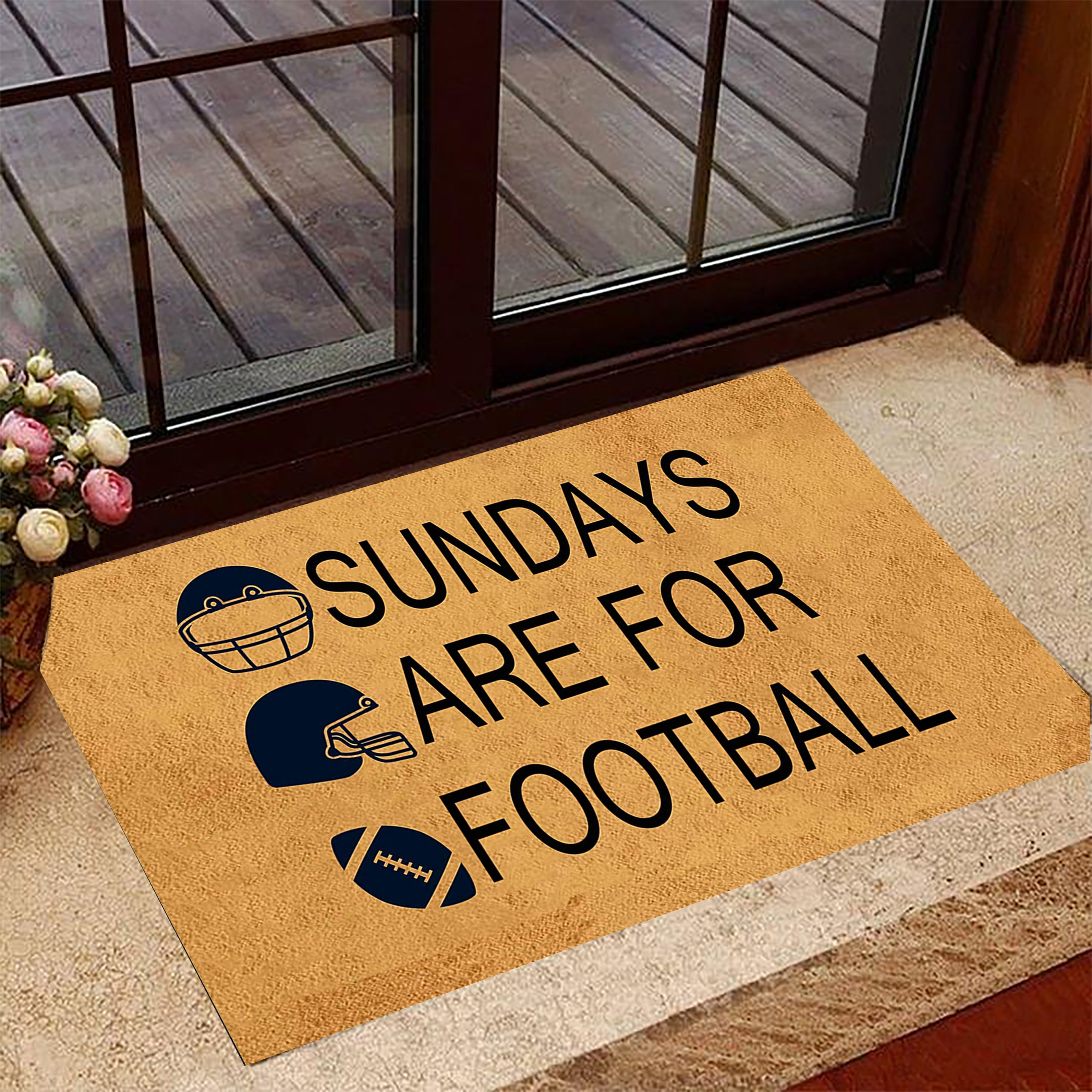 Football Rubber Doormat Sunday are for football Door Mat For Fan Related Gifts
