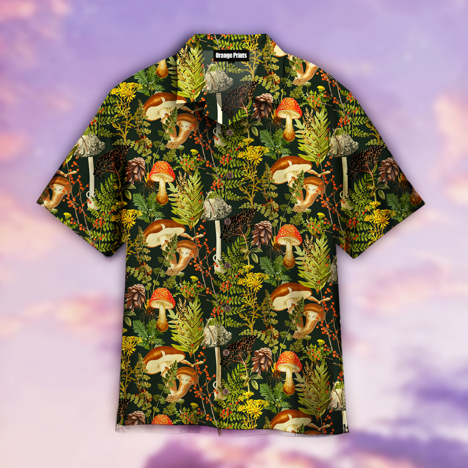 Forest Mushroom Cool Design Hawaiian Shirt