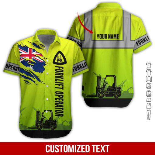 Forklift Operator Heavy Equiment mentPersonalized Hawaiian Shirt