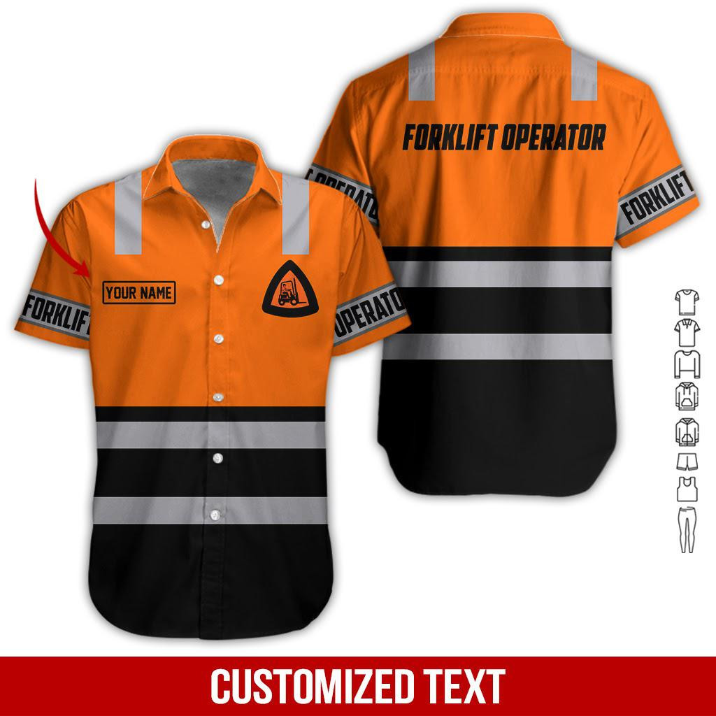 Forklift Operator Personalized Hawaiian Shirt