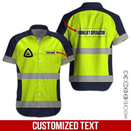 Forklift Operator Personalized Hawaiian Shirt