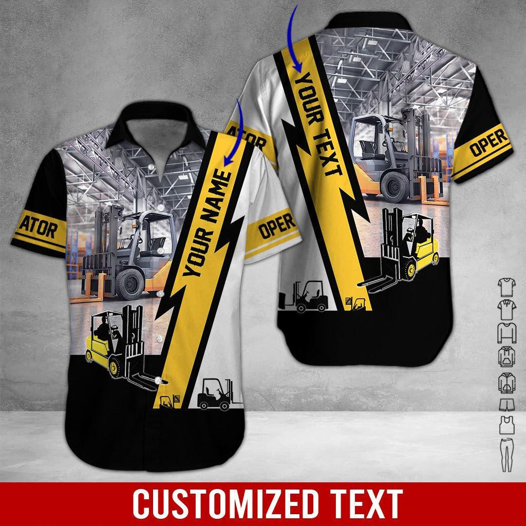 Forklift Operator Personalized Hawaiian Shirt