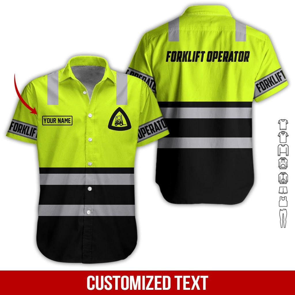 Forklift Operator Personalized Hawaiian Shirt
