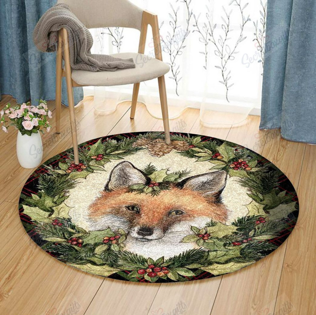 Fox Round Rug Carpet Bedroom Livingroom Home Decor