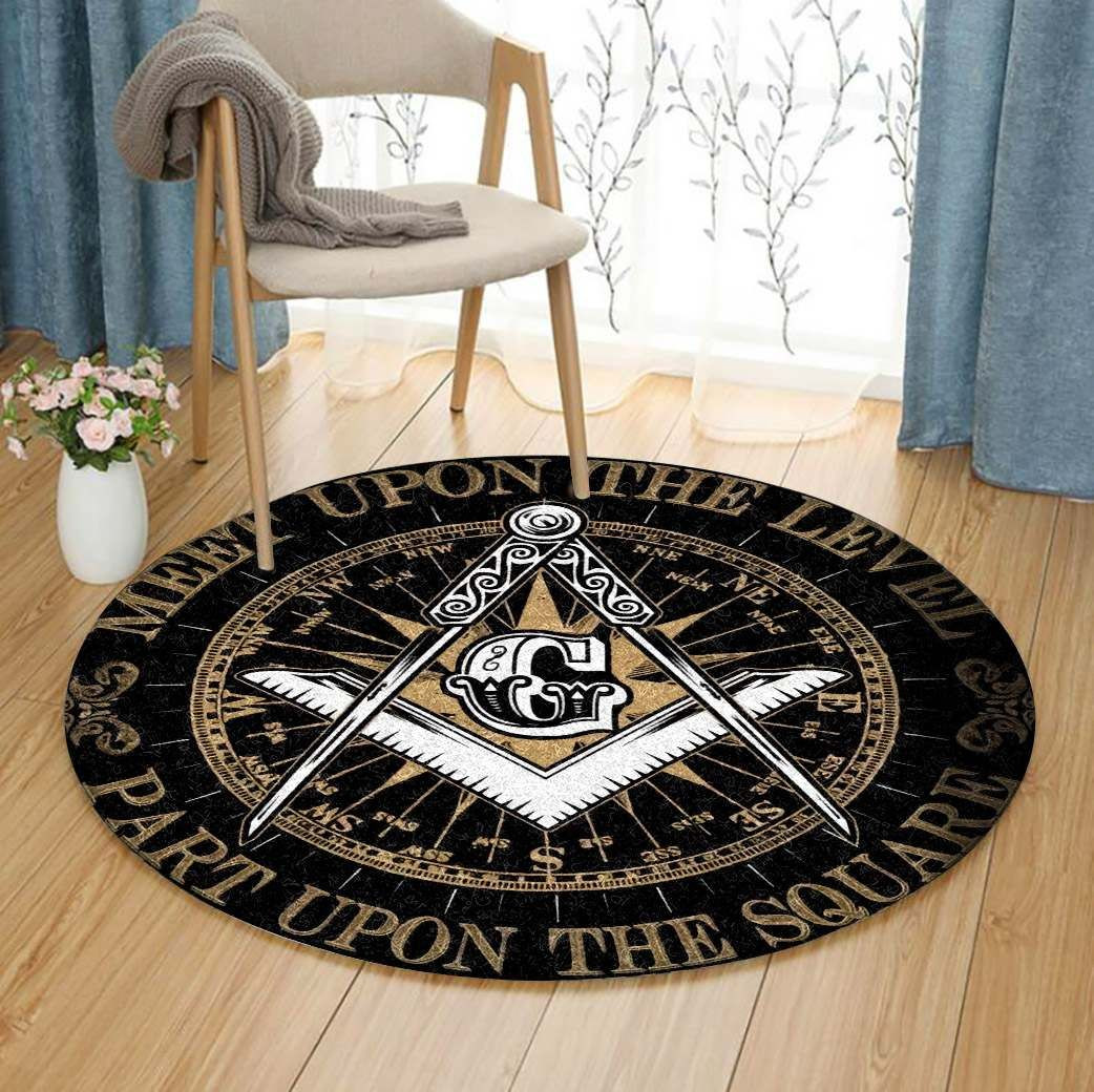 Freemason Round Rug Carpet Bedroom Livingroom Home Decor