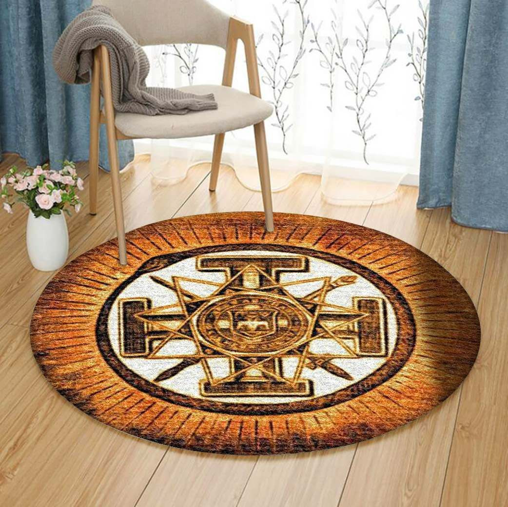 Freemason Round Rug Carpet Bedroom Livingroom Home Decor