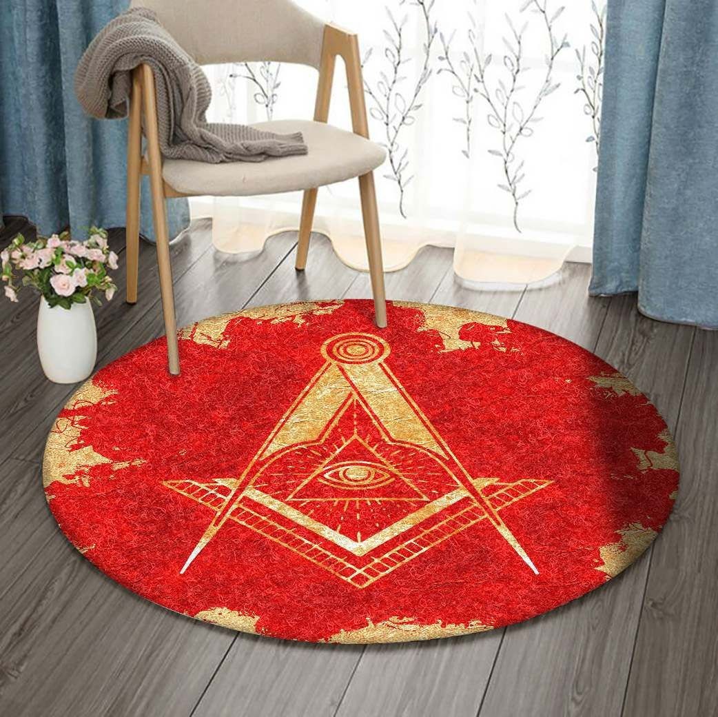 Freemasonic Round Rug Carpet Bedroom Livingroom Home Decor