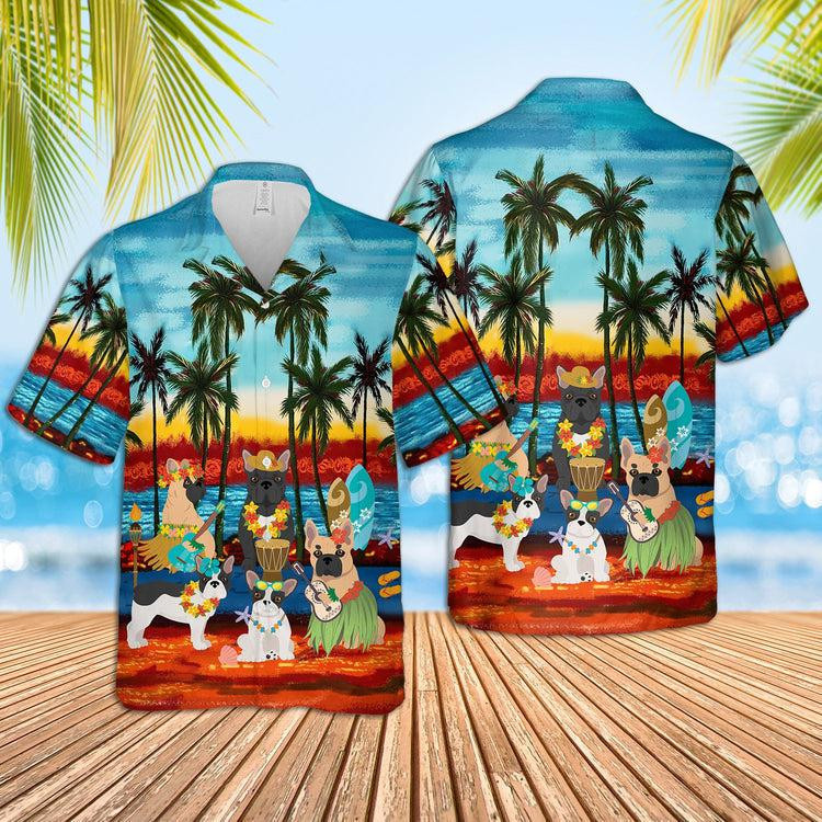 French Bulldog Halu Dancing Hawaiian Shirt