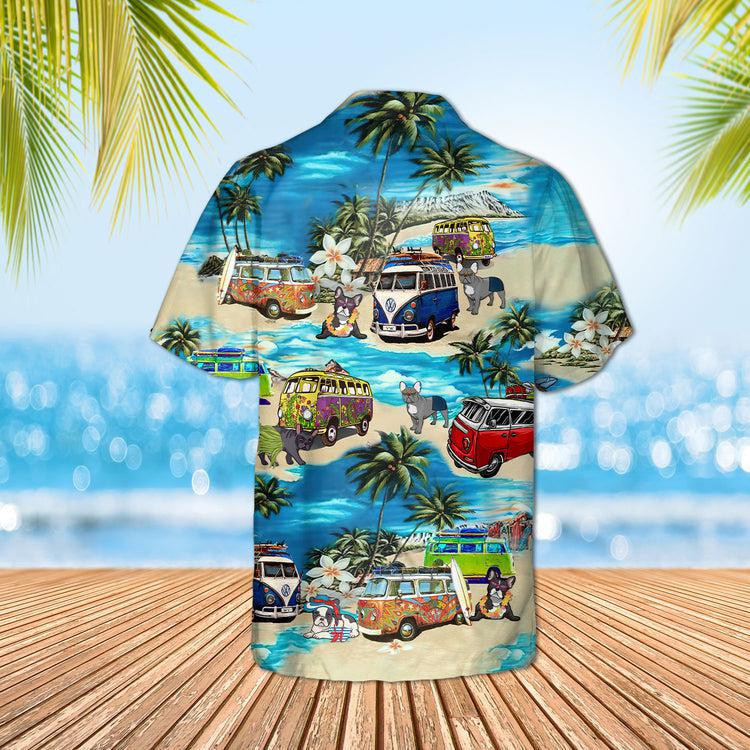 French Bulldog Lovers Beach Hawaiian Shirt - Image 3
