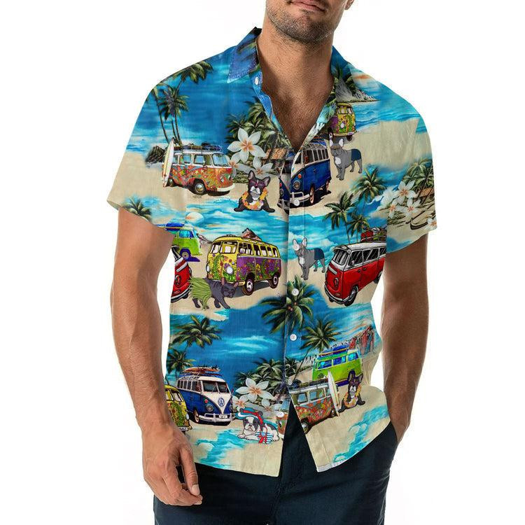 French Bulldog Lovers Beach Hawaiian Shirt - Image 5