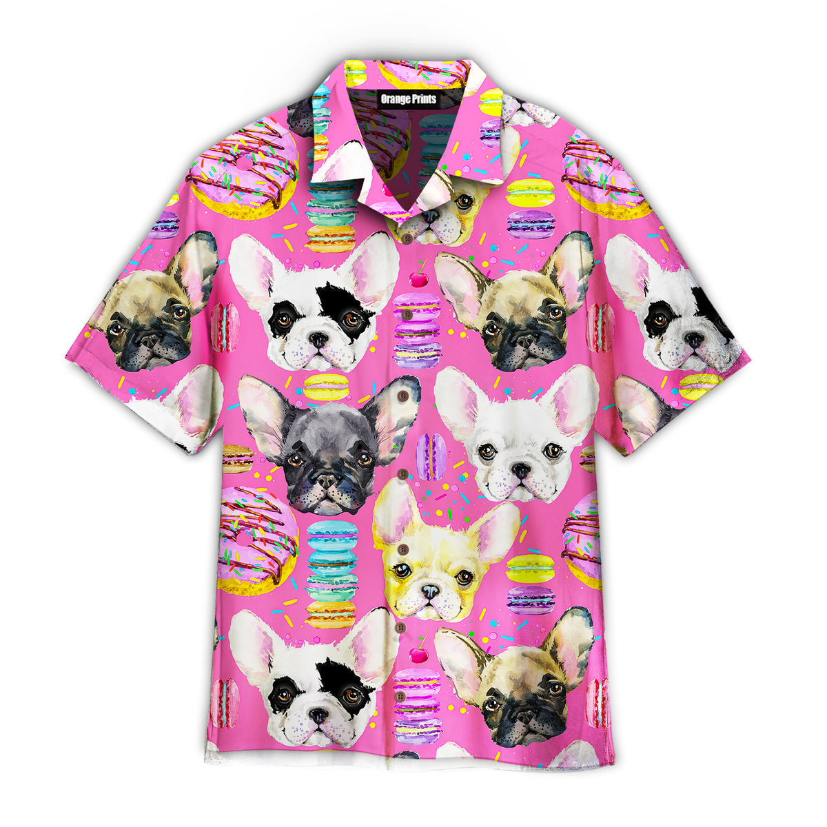 French Bulldog Sweet Dessert Pattern Hawaiian Shirt