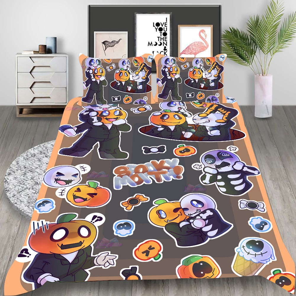 Friday Night Funkin' Skid and Pump #8 Duvet Cover Quilt Cover Pillowcase Bedding Set