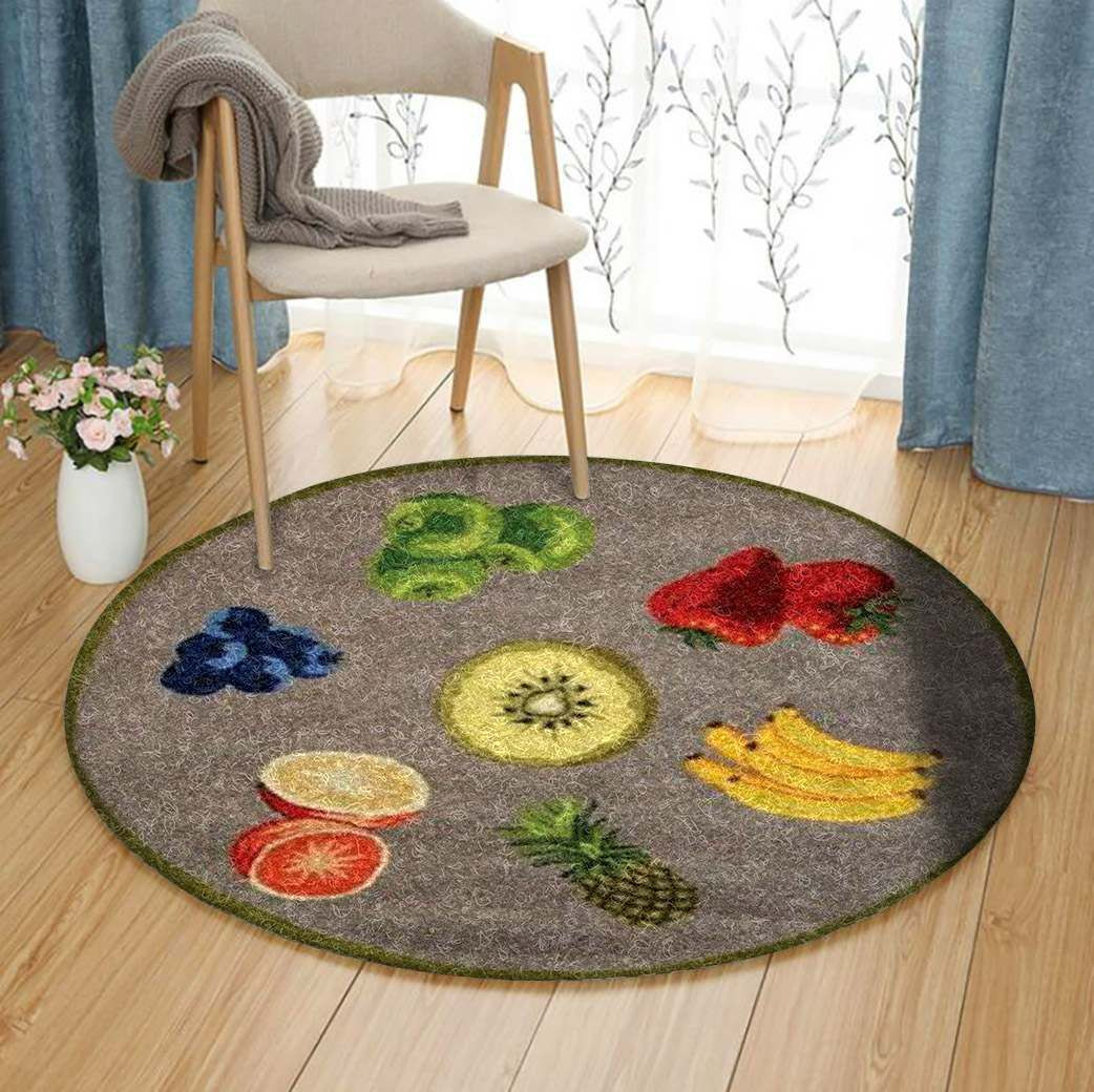 Fruit Round Rug Carpet Bedroom Livingroom Home Decor