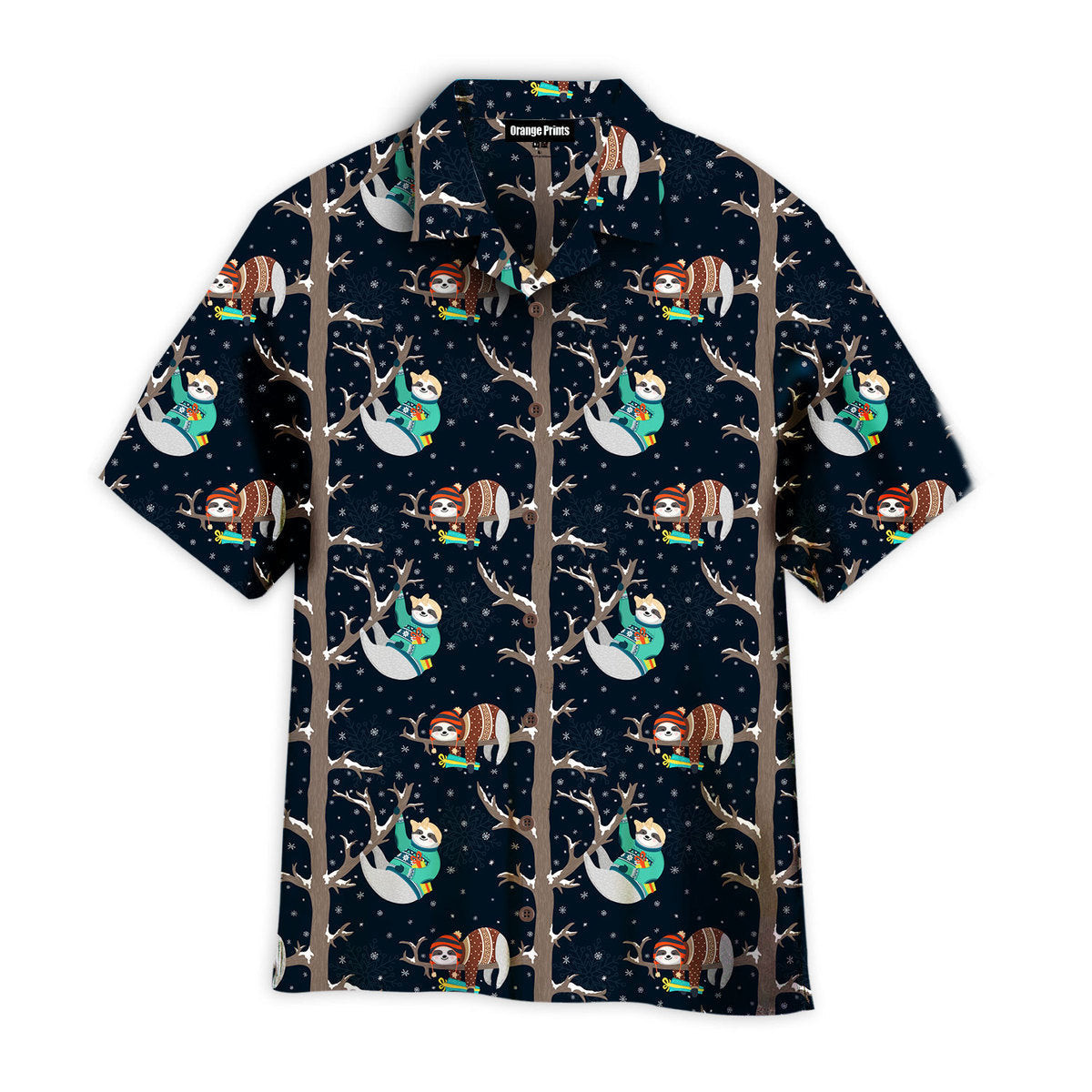 Funny Baby Sloths Sleeping On The Tree Hawaiian Shirt