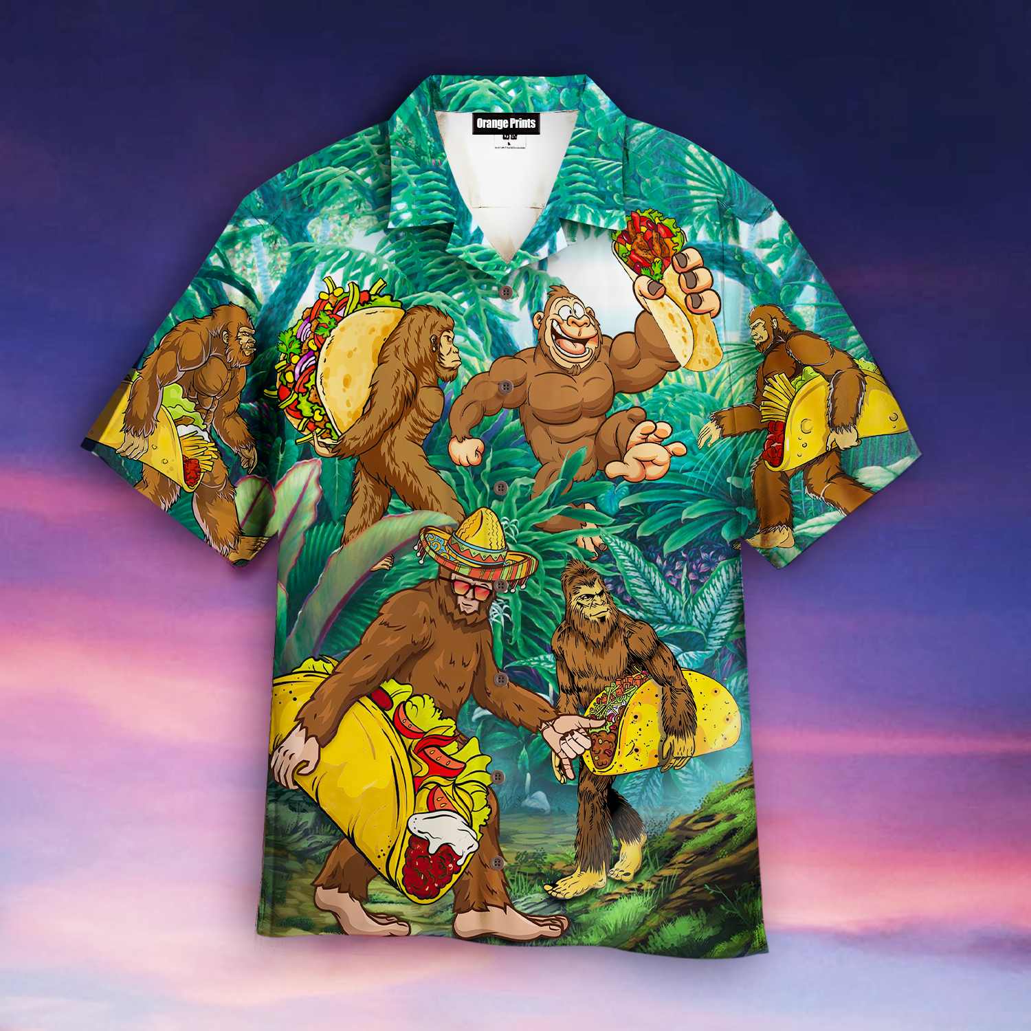 Funny Bigfoot Get My Tacos To Cinco De Mayo Hawaiian Shirt