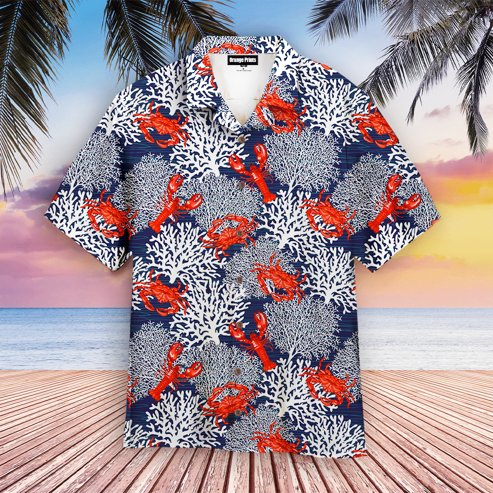 Funny Crabs And Lobsters Summer Hawaiian Shirt