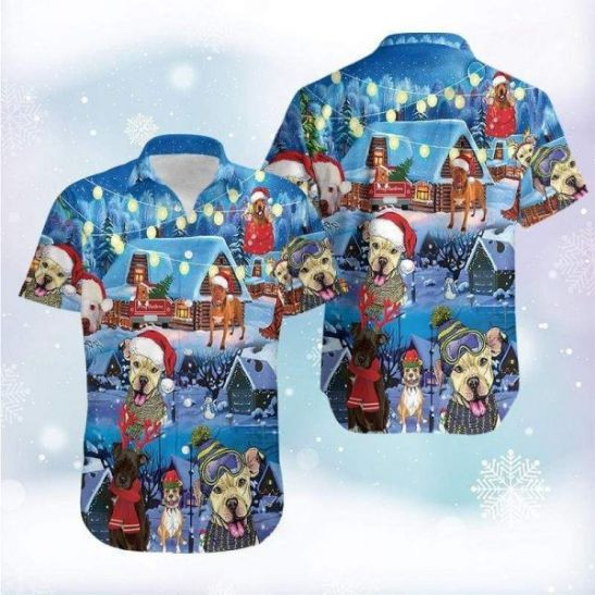 Funny Dog Merry Christmas Hawaiian Shirt
