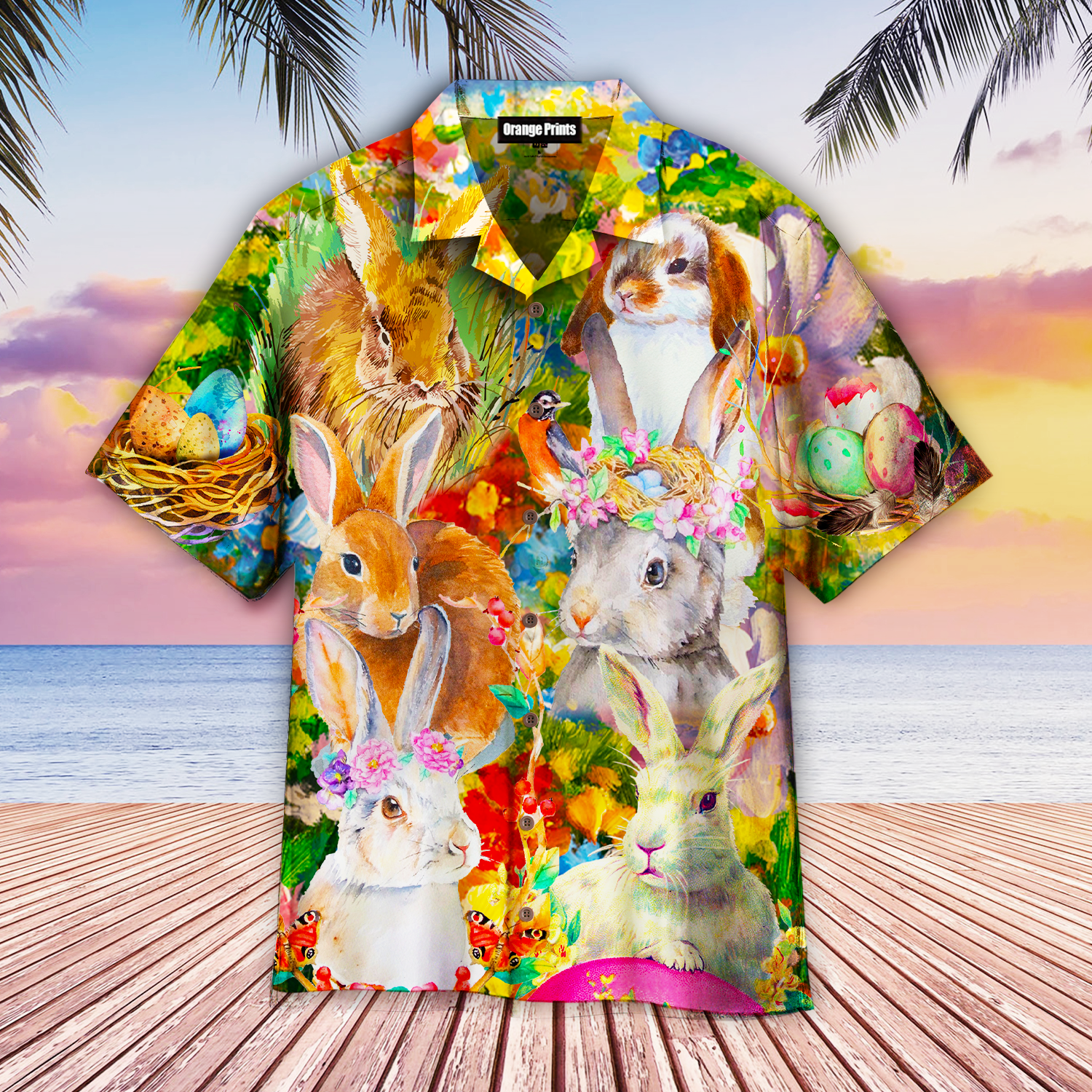 Funny Easter Day Bunny Hawaiian Shirt