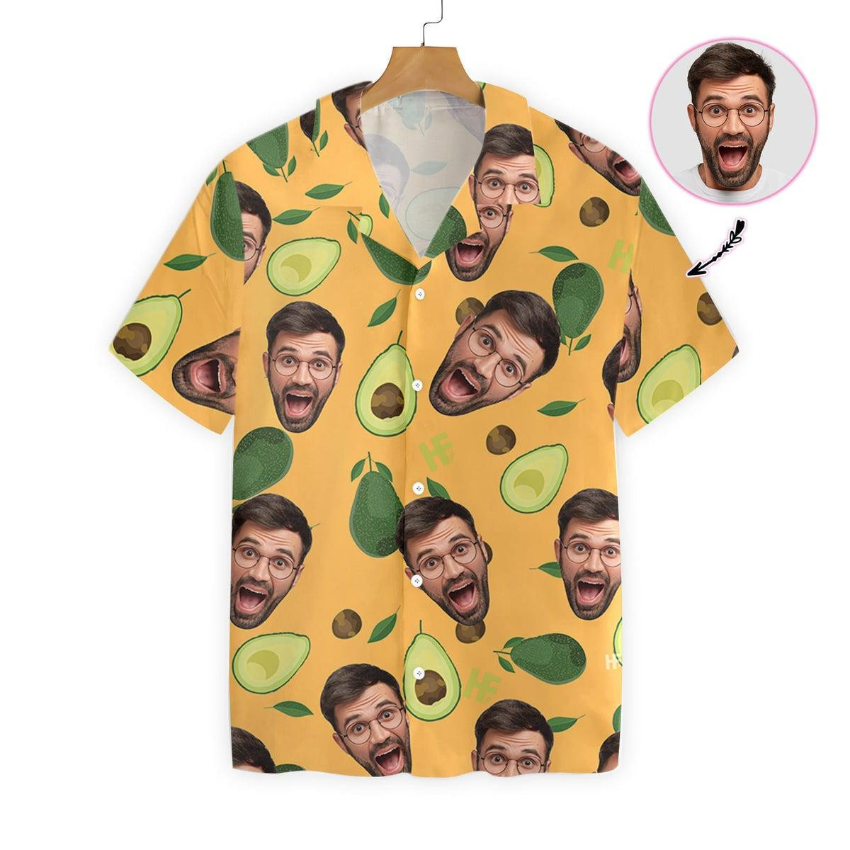 Funny Face Custom Photo Hawaiian Shirt