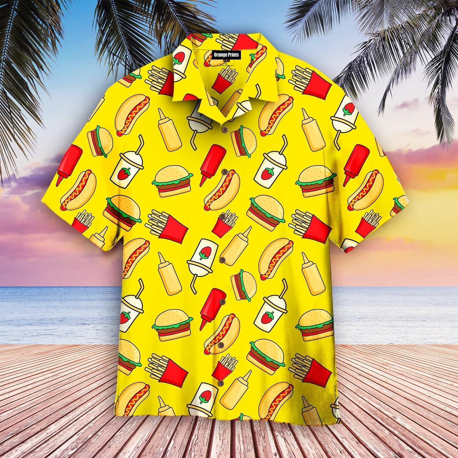 Funny Fast Food Hawaiian Shirt