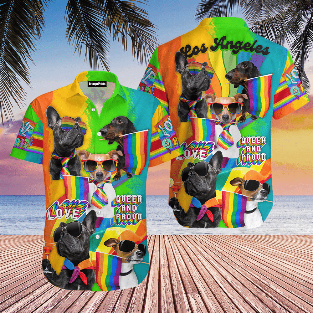 Funny Fride Gay Prench Dog Hawaiian Shirt