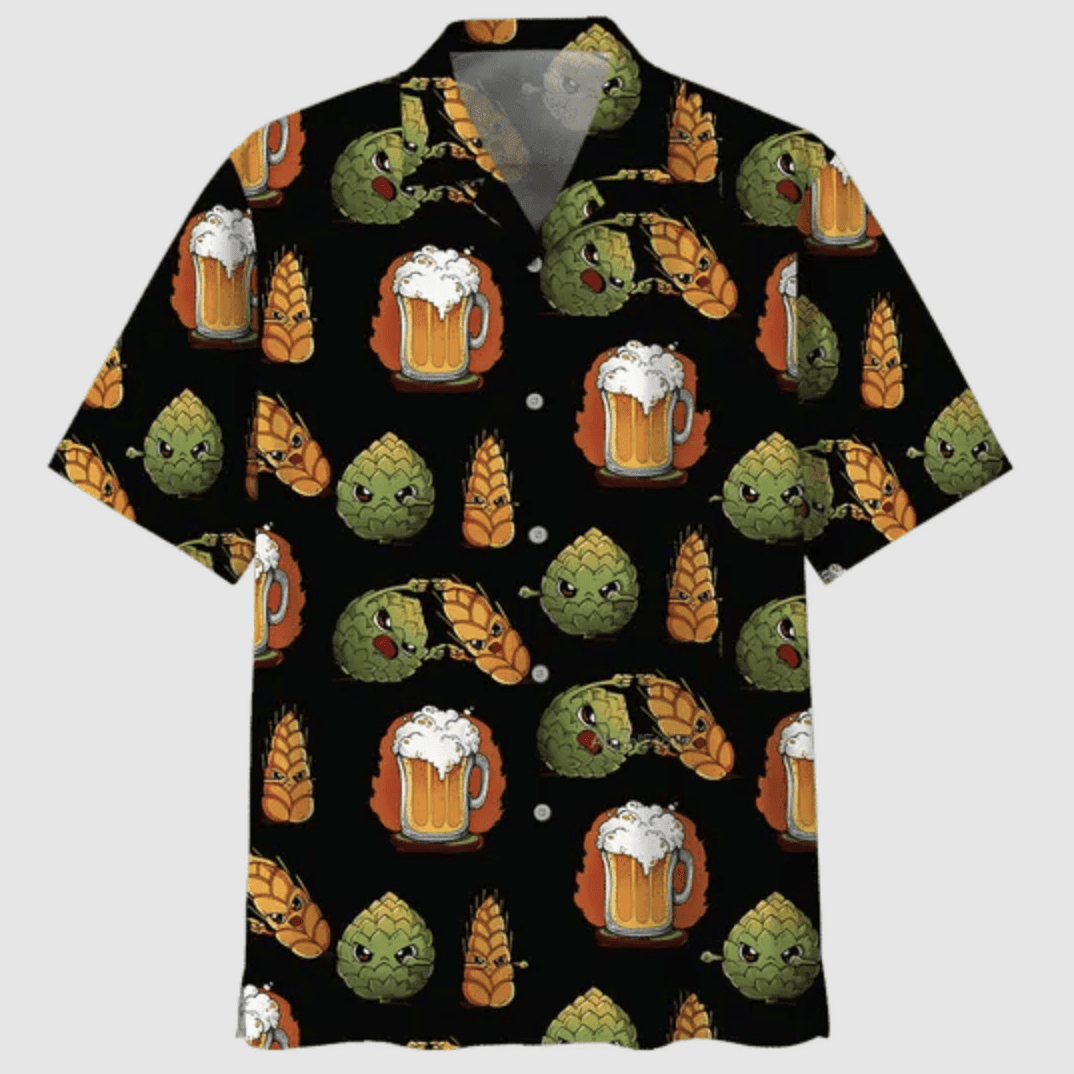 Funny Hops And Barley Made The Beer Aloha Hawaiian Shirt