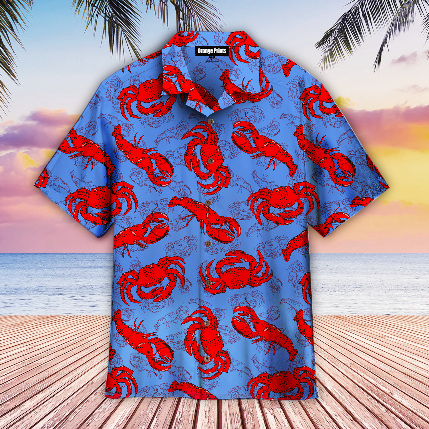 Funny Lobster And Crab Hawaiian Shirt