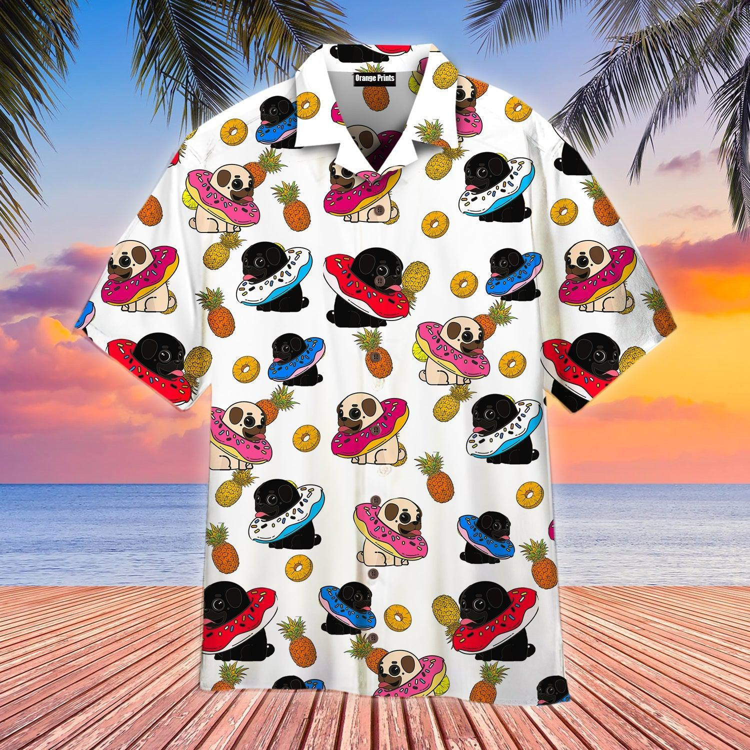 Funny Pug Pineapple Connection Hawaiian Shirt