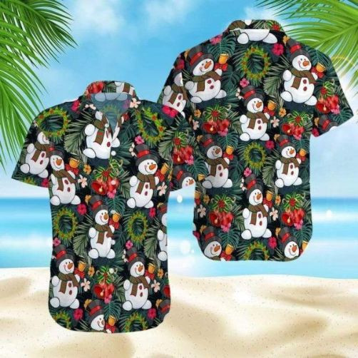 Funny Snowman Christmas Ding Dong Hawaiian Shirt