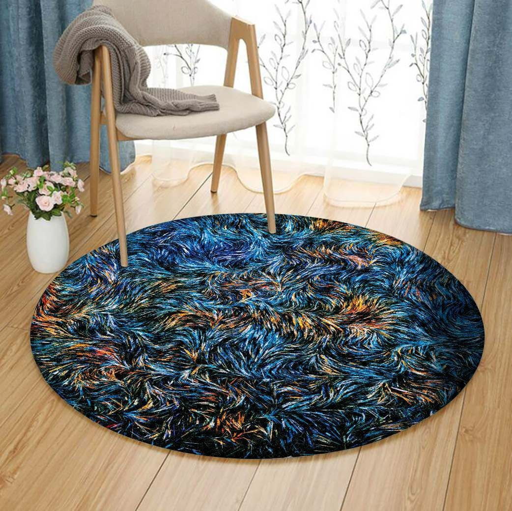 Fur Round Rug Carpet Bedroom Livingroom Home Decor
