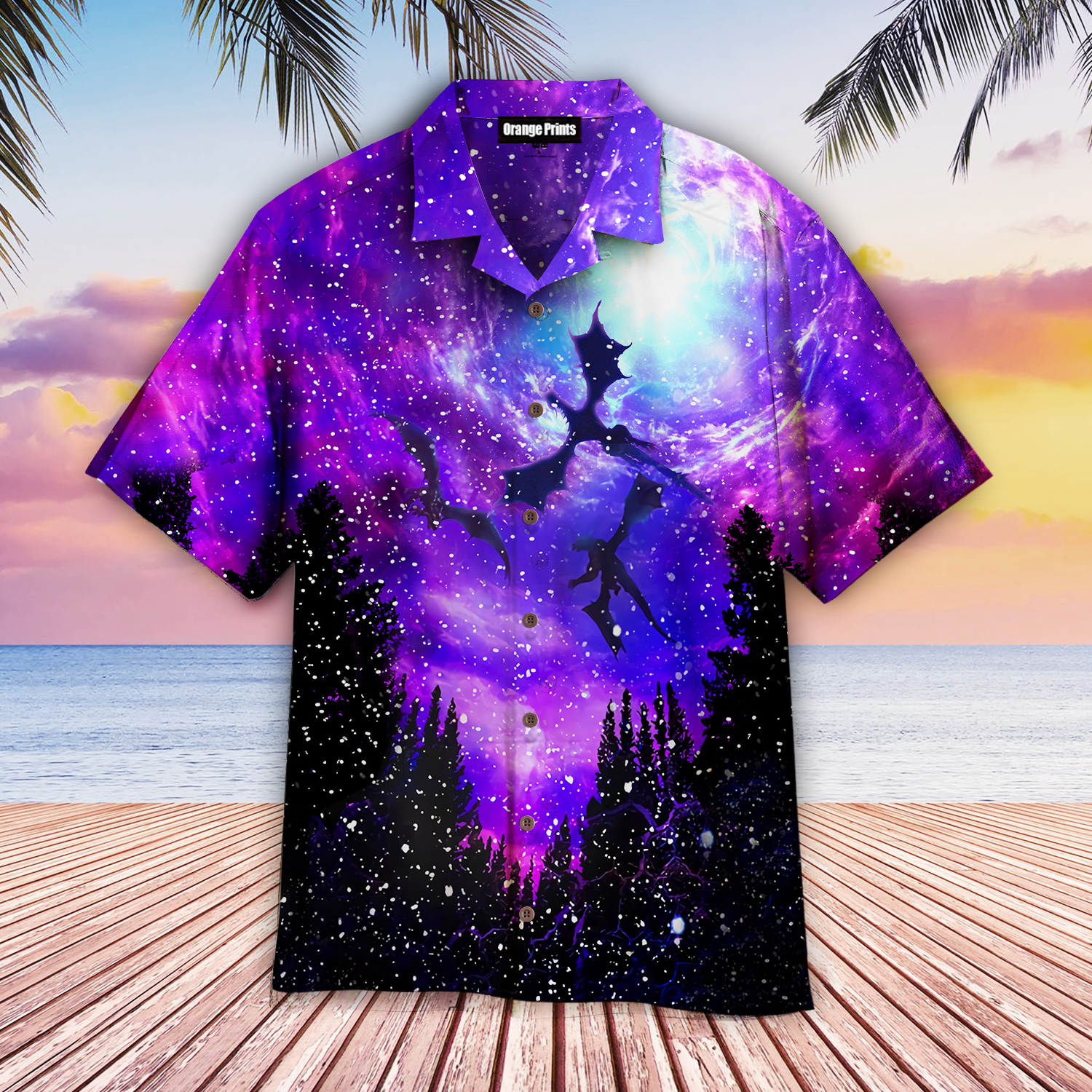 Galaxy Dragon Hawaiian Shirt