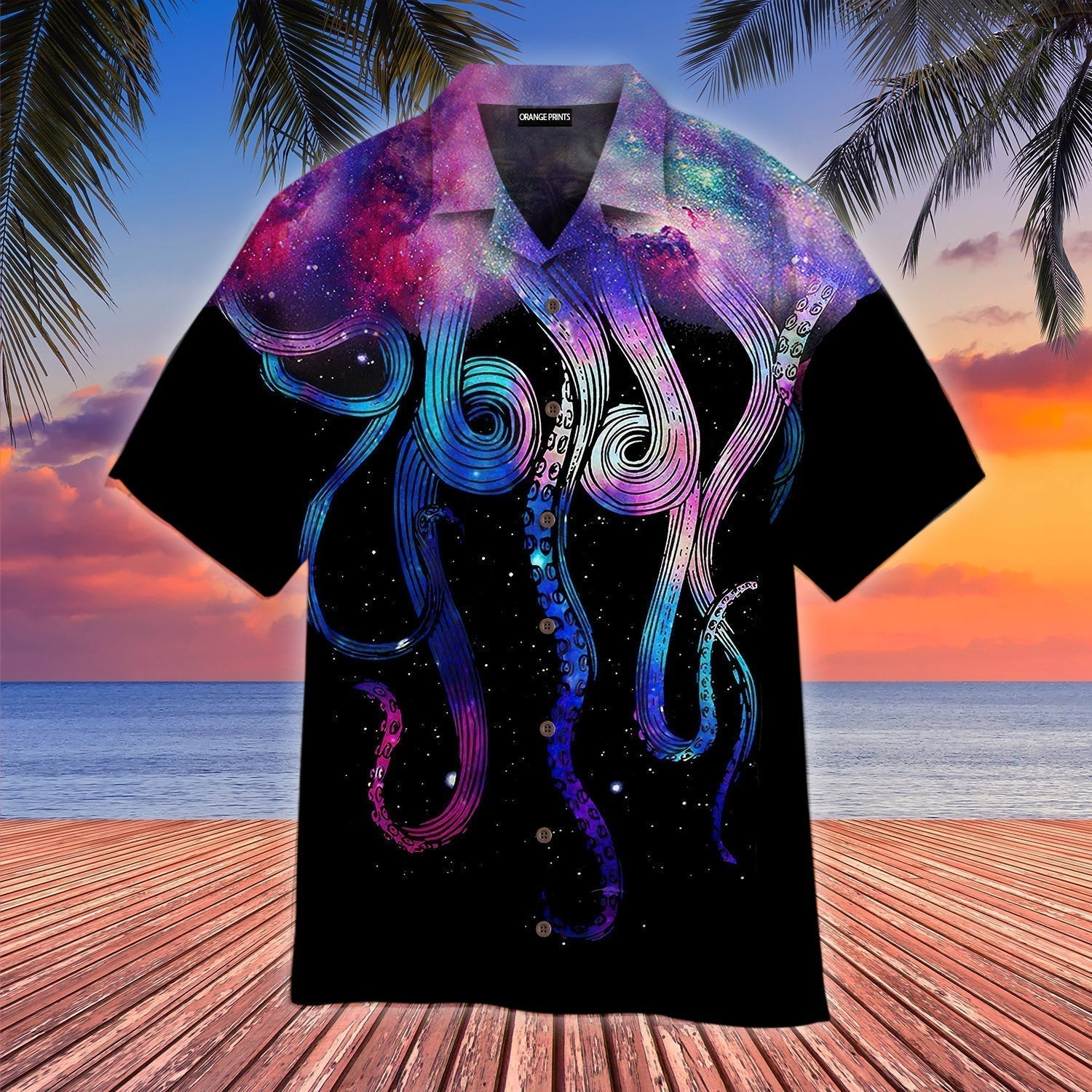 Galaxy Octopus Hawaiian Shirt