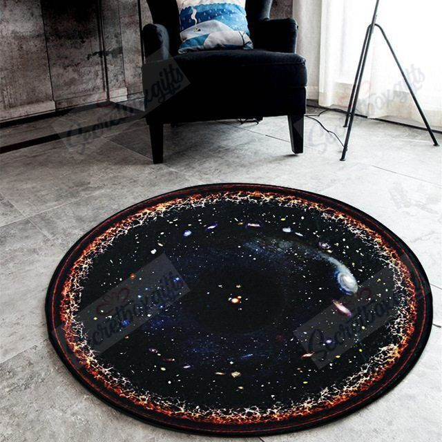 Galaxy Round Rug Carpet Bedroom Livingroom Home Decor