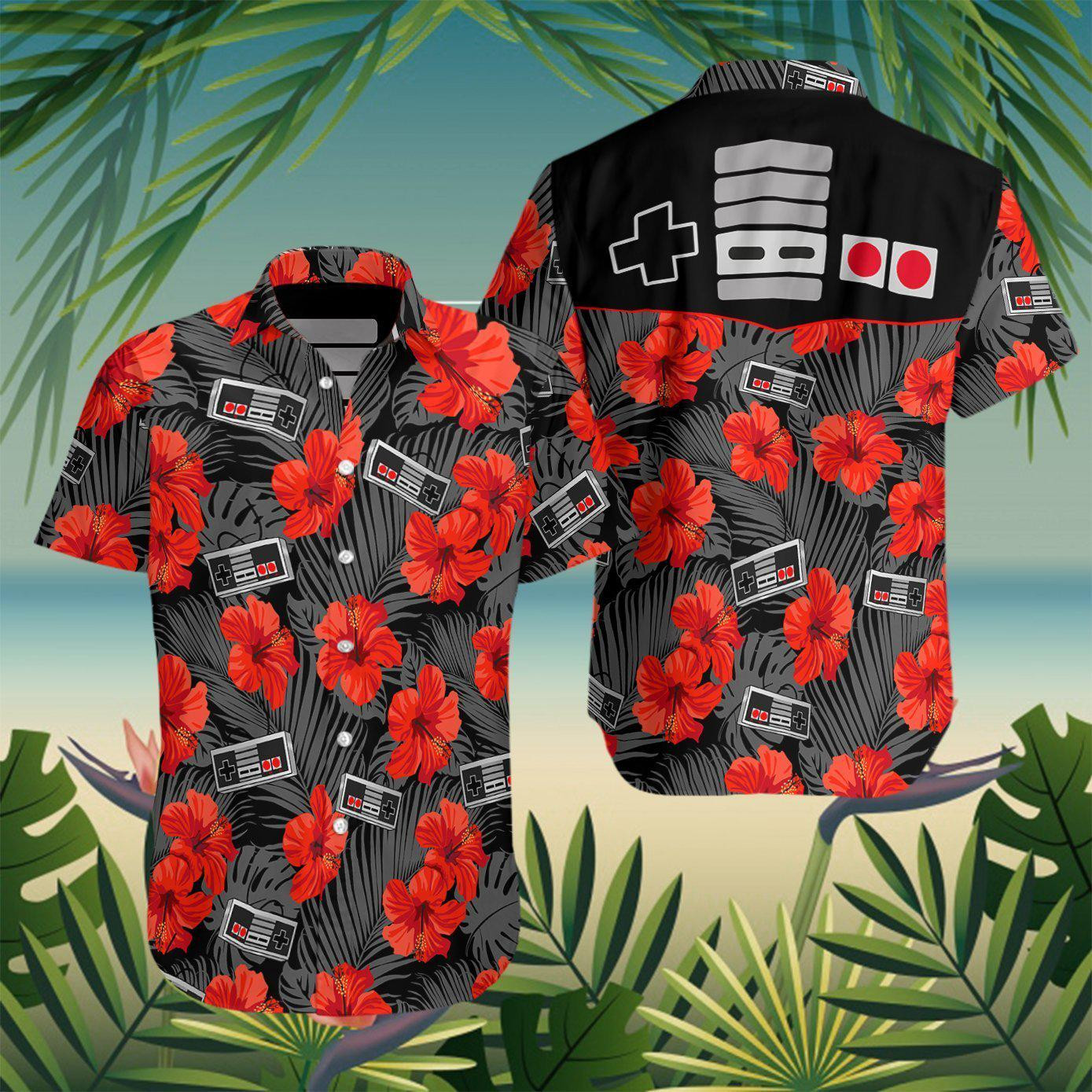 Gamepad Retro Hawaiian Shirt