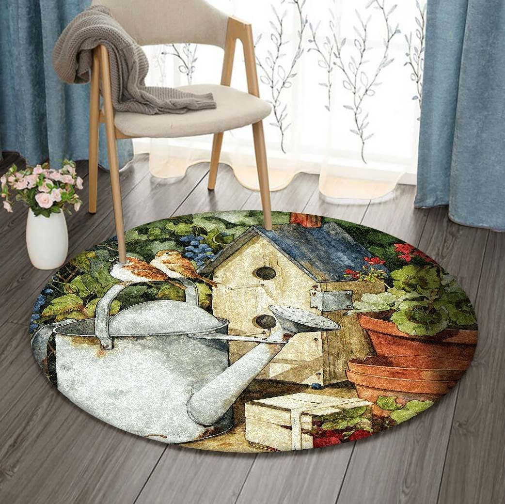 Garden Round Rug Carpet Bedroom Livingroom Home Decor