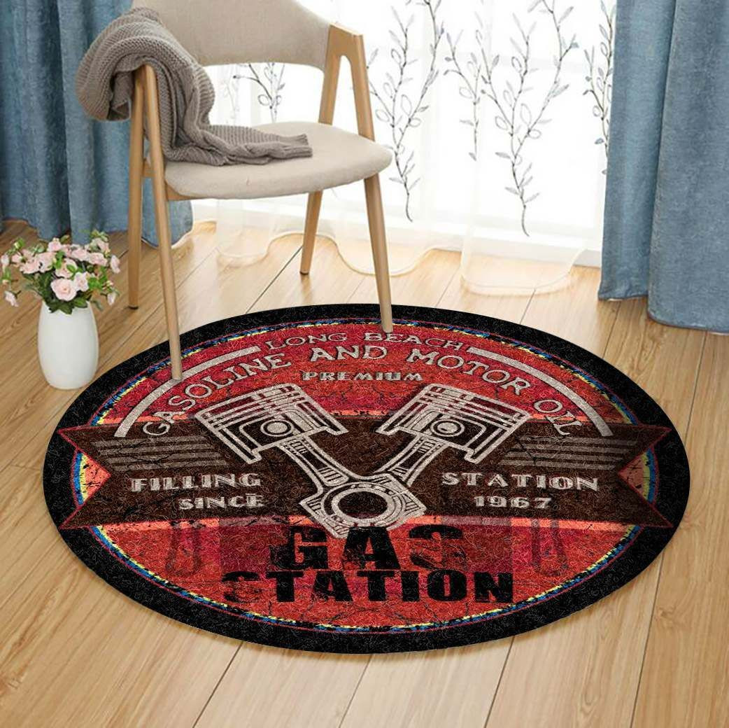 Gasoline Round Rug Carpet Bedroom Livingroom Home Decor
