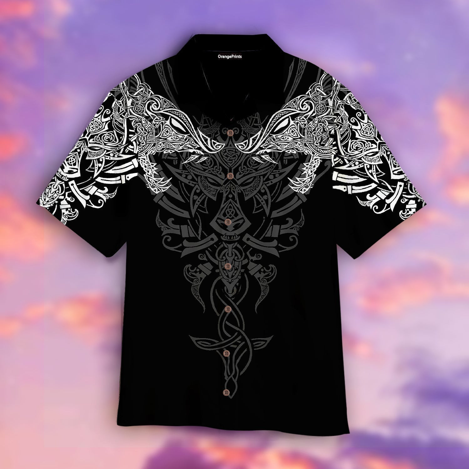 Geki & Freki Viking Wolf Hawaiian Shirt